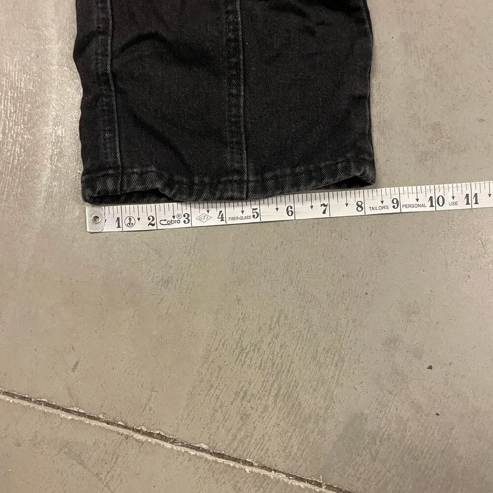 vintage black baggy cargo pants 25x30